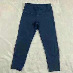 Athleta sonar mesh capri cropped legging blue women size XXS